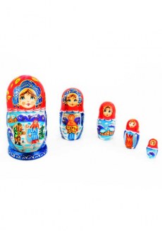 Матрешка Русские забавы 5мест