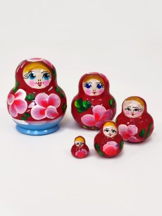Матрешка Цветочная 3 места 5см