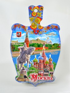 Доска разделочная "Панорама Московского Кремля" 28х17