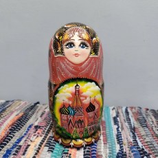 Матрешка Москва 5мест Храм Василия Блаженного 18см