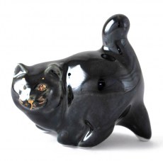 Фигурка декоративная Кошка с поднятым хвостом черн.7см