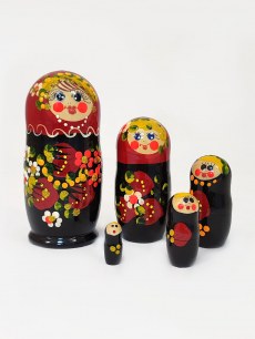 Матрешка Ягодка-Малинка 5мест 10-12 см